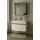 Tasarım Arista 80CM Beyaz Renkli Mdf, Seramik Lavabolu, Alt ve Üst  Dolaplı, Üst Aynalı, Banyo Dolabı Takımı